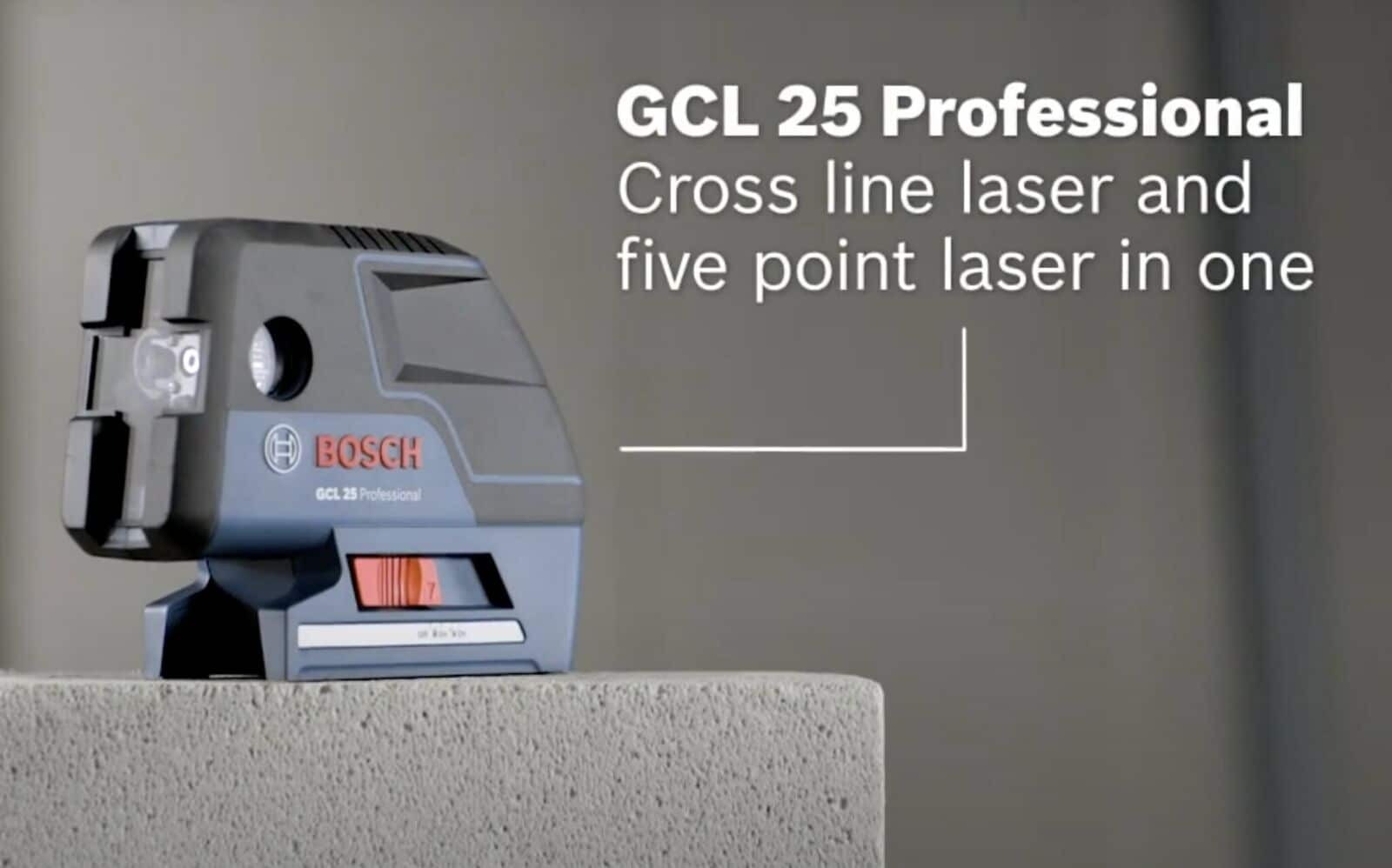 Image presents Bosch Combi 5 Point Cross Line Laser Level 0601066B00 - Gcl 25