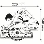 Image presents BOSCH CORDLESS CIRCULAR SAW 165MM + BLADE - GKS 18 V-LI (SKIN ONLY) - 060166H040 7