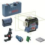 Image presents BOSCH GLL 3-80 CG GREEN MULTI LINE LASER LEVEL W/ BLUETOOTH, MEASURING GLL3-80CG