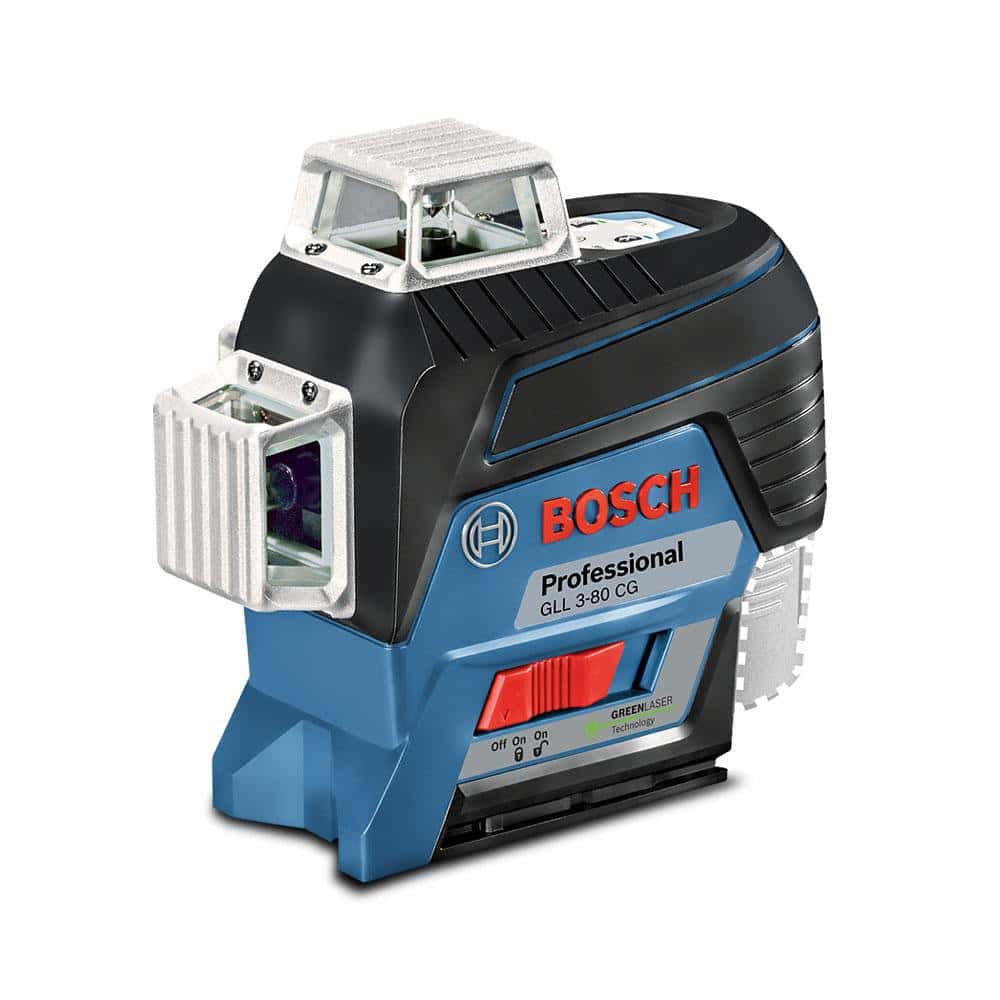 Image presents BOSCH GLL 3-80 CG GREEN MULTI LINE LASER LEVEL W/ BLUETOOTH, MEASURING GLL3-80CG