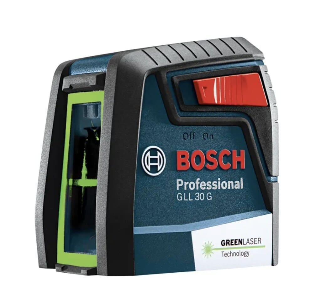 Image presents BOSCH GLL 30 G GREEN BEAM LINE LASER LEVEL, DIGITAL MEASURING GLL30G 0601063V80