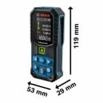 Image presents BOSCH GLM 50-27 CG LASER DISTANCE MEASURER BLUETOOTH 50M RANGEFINDER AREA FINDER