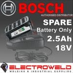 Image presents BOSCH Pba 18v 2.5ah Lithium-ion Battery For Green Garden Power Tools 1600a005b0 1