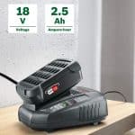 Image presents BOSCH Pba 18v 2.5ah Lithium-ion Battery For Green Garden Power Tools 1600a005b0 2