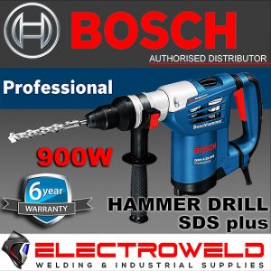 Image presents BOSCH SDS PLUS ROTARY HAMMER DRILL IMPACT MASONRY CONCRETE ROCK GBH 4-32 DFR 7