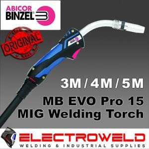 Image presents Binzel Mb Evo Pro 15 Mig Welding Torch, Mb15 Gun - Steel Set Up 1