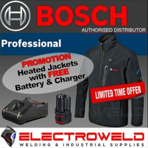 Image presents Bosch 12V 18V Heated Jacket With Battery And Charger, Electric Usb Coat (New 2022 Model) - GHJ 12+18V XA 1