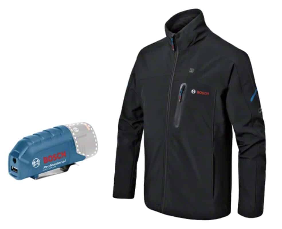 Image presents Bosch 12V 18V Heated Jacket With Battery And Charger, Electric Usb Coat (New 2022 Model) - GHJ 12+18V XA 3