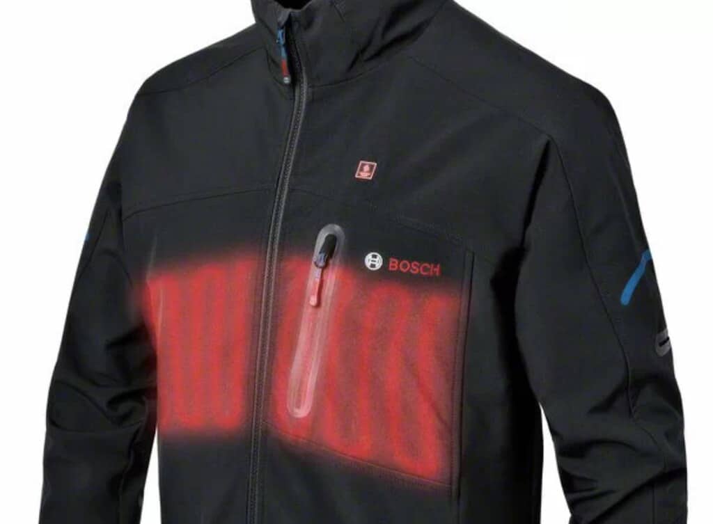 Image presents Bosch 12V 18V Heated Jacket With Battery And Charger, Electric Usb Coat (New 2022 Model) - GHJ 12+18V XA 4