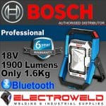 Image presents Bosch 1900 Lumen Cordless Flood Light Spot Lamp Bluetooth, Gli 18V-1900 C Skin 1