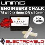 image presents Box 50-100- Unimig Engineers 75MM Split French Chalk Builders Pencils, CH751010