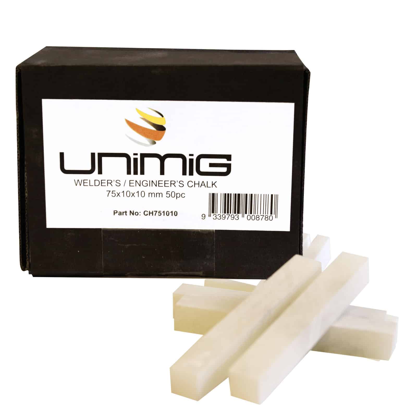 image presents Box 50-100- Unimig Engineers 75MM Split French Chalk Builders Pencils, CH751010-2