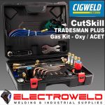 Image presents CIGWELD CUTSKILL TRADESMAN PLUS GAS KIT *OXY OXYGEN / ACET ACETYLENE* - CUTTING AND WELDING SET