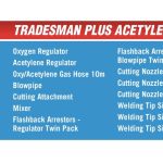 Image presents CIGWELD CUTSKILL TRADESMAN PLUS GAS KIT *OXY OXYGEN / ACET ACETYLENE* - CUTTING AND WELDING SET