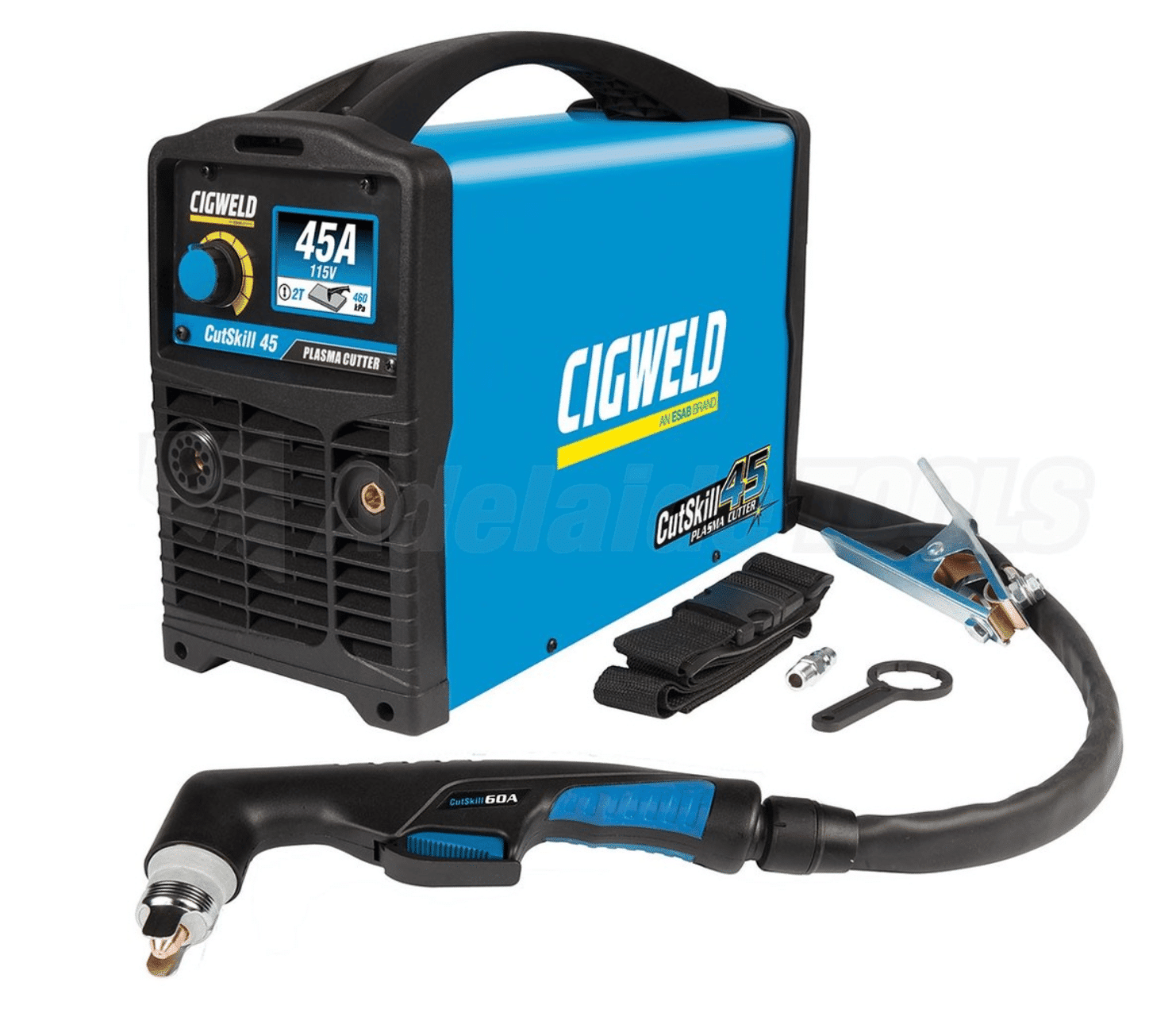 Image presents Cigweld Cutskill 45 Bundle - Plasma Cutter, Helmet, Gloves, Torch, Air Filter 1160140, Ppcs45a22 3