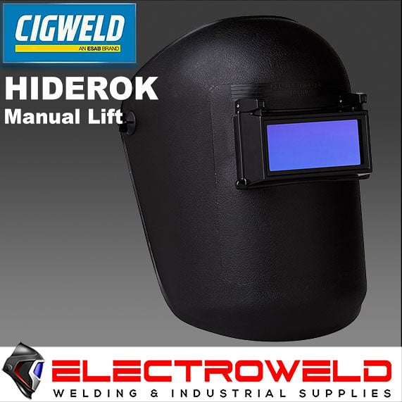 image presents Cigweld Hiderok Manual Lift Front Welding Helmet - 453833