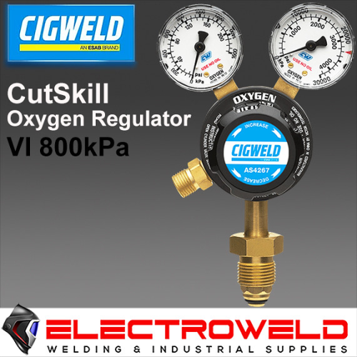 Image presents Cigweld Twin Gauge Oxygen - Oxy Gas Regulator, Welding Pressure