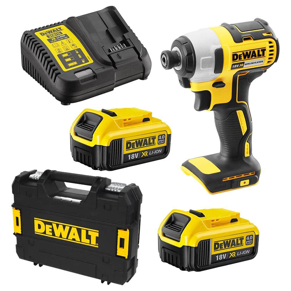 Dewalt 18V Cordless Impact Driver + 2 X 4.0Ah Liion Batteries