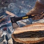 Image presents DEWALT EXOCORE 20OZ HATCHET AXE CARBON FIBER CAMPING GARDENING ROOFING DWHT56031