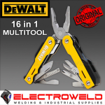 Image presents DEWALT MT16, 16 IN 1 MULTI TOOL / POCKET KNIFE STAINLESS STEEL NO RUST DWHT71843