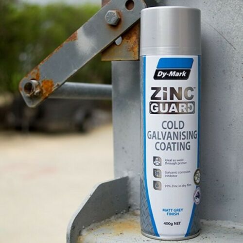 image presents Dy-Mark Zinc Guard Spray Cold Galvanising Coating Metal Protection Primer-3