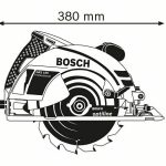 Image presents GENUINE BOSCH HAND HELD CIRCULAR SAW 184MM 7 + FREE WOOD BLADE - GKS 190 TURBO 7