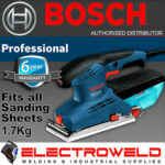 Image presents GENUINE BOSCH ORBITAL SANDER 190W + HOOK LOOP SANDPAPER - GSS 23 AE PROFESSIONAL 6