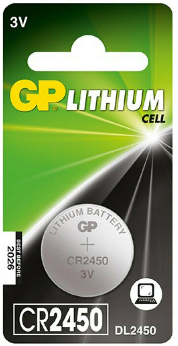 Image presents GP CR2450 Battery 3v Lithium Li-ion Coin Cell For Unimig Welding Helmet RWX6000 / RWX8000 - 2