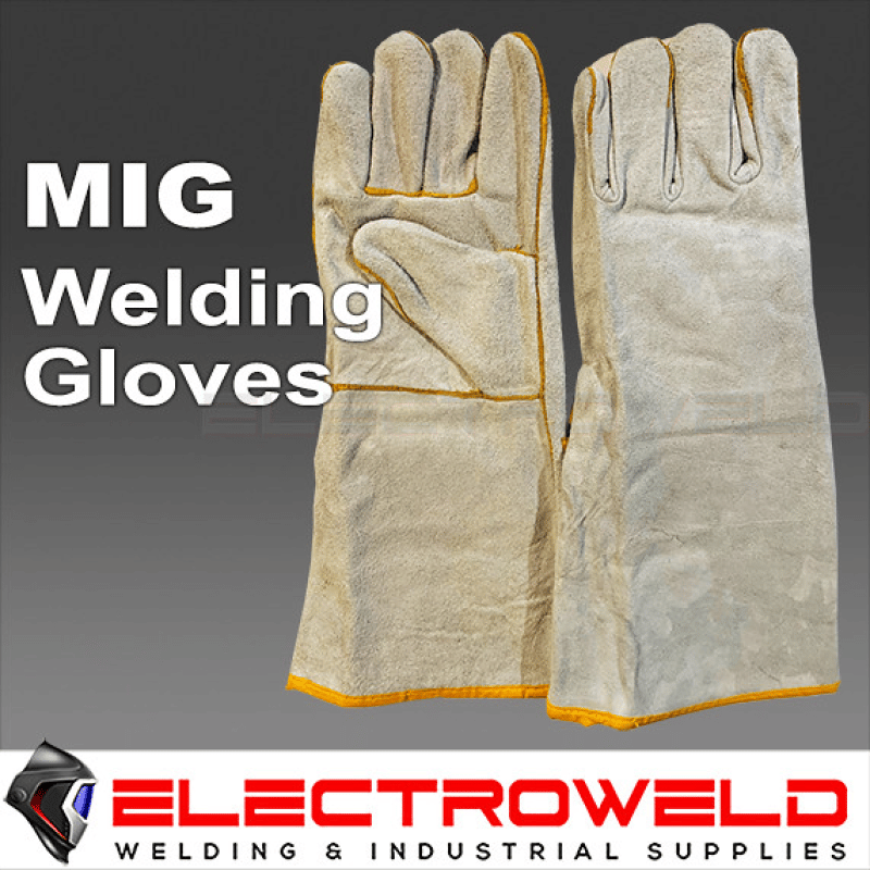 iMAGE PRESENTS Gauntlet Mig Welding Gloves Leather, Extended Cuff, Large