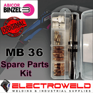 Image presents Genuine Binzel MB EVO Pro 36 Torch Spare Parts Kit, MIG Welding Tips Unimig SB36