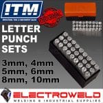 Image presents Groz Letter Punch Set 3mm 4mm 5mm 6mm 8mm 10mm 12mm Capital Stamp Steel Z-26102