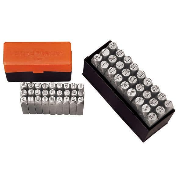 Image presents Groz Letter Punch Set 3mm 4mm 5mm 6mm 8mm 10mm 12mm Capital Stamp Steel Z-26102 - 2