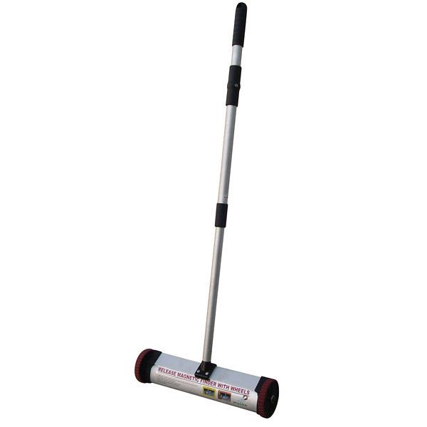 Image presents HOLEMAKER 15" STRONG MAGNETIC SWEEPER BROOM WHEELS, METAL PICK UP MAGNET MB-15