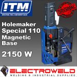 image presents Holemaker Special 110 Magnetic Base Drill Annular Cutting Steel Drilling 3MT