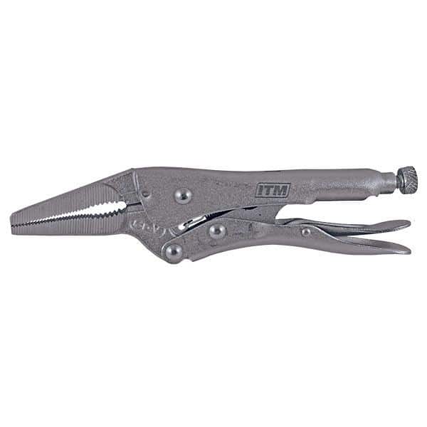 Image presents ITM 165mm Long Nose Pliers, Vice Grip Adjustable Locking, Straight Jaw TM603-401 - 2