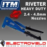 Image presents ITM 2 JAW RIVERTER HAND POP RIVET LEVER NOZZLES 2.4MM 3.2MM 4MM 4.8MM TM620-004