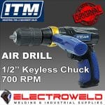 image presents ITM 208 Mm Air Drill, 1-2 Keyless Chuck Reversible Gear Pneumatic TM340-734