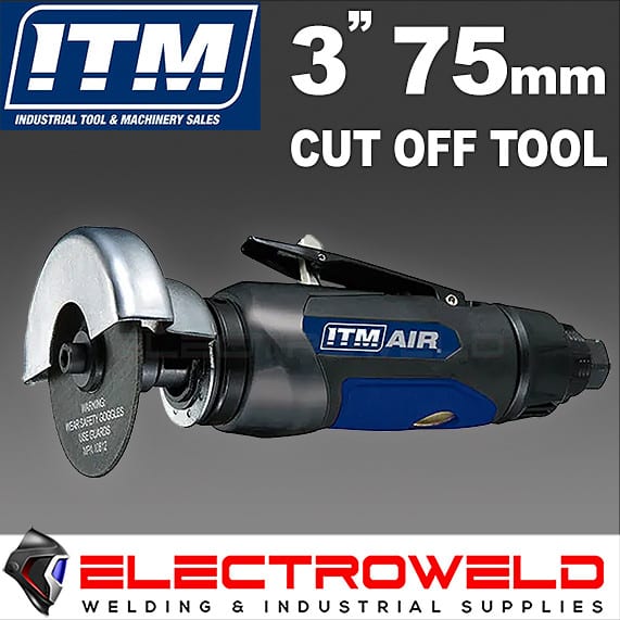 image presents ITM 3 75 Mm Air Angle Die Grinder Cut Off Tool Pneumatic + Free Blade, TM340-502