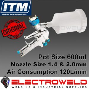 ITM AIR SPRAY GUN GRAVITY, 1.4MM & 2MM NOZZLE, PAINTING PAINT SPRAYER TM340-904 3