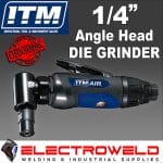 image presents ITM Air Die Grinder Right Angle Head Pneumatic Tool 1-4 Collet, TM340-322