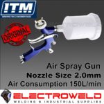 image presents ITM Air Spray Gun Gravity Feed 2 Mm Nozzle 600ML Painting Paint Sprayer TM340-903