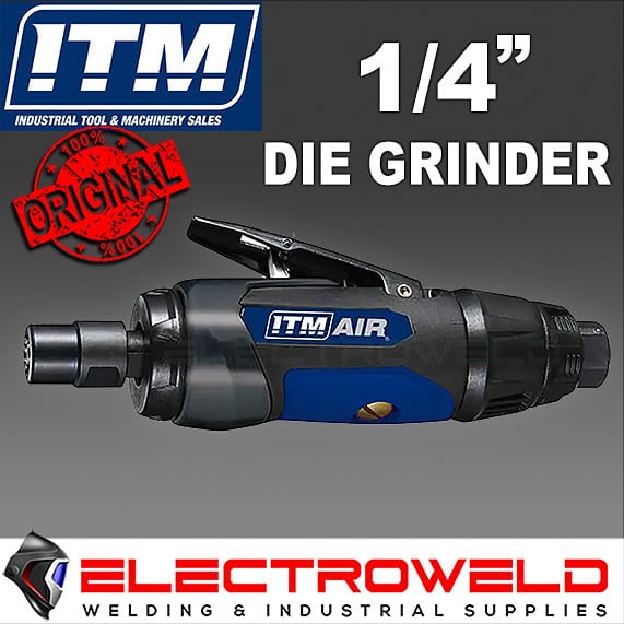 image presents ITM Air Straight Die Grinder Pneumatic Engraver Sander 1-4 Collet TM340-312