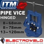 Image presents ITM Hinged Pipe / Tube Vice, Bench Clamp - Choose 68mm / 78mm / 120mm