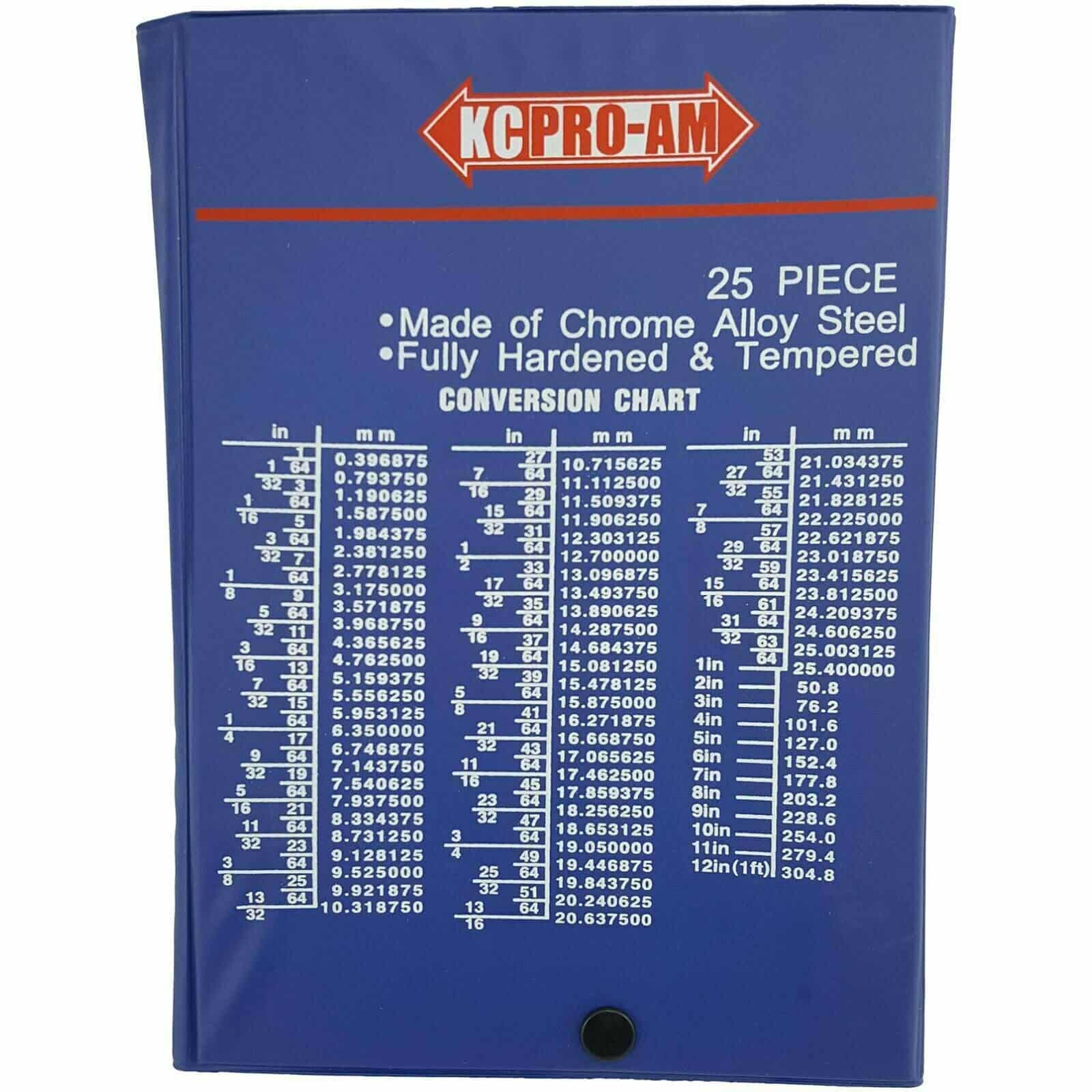 Image presents Kc Tools *proam 25 Pce Hex / Allen Key Set* Metric Long Arm Sae Imperial Wrench - 4