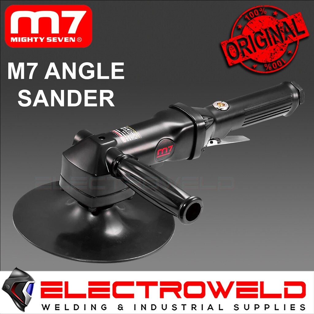 image presents M7 178MM 7 Angle Sander Pneumatic Air Polisher Sanding Car Paint Rust M7-QP307M