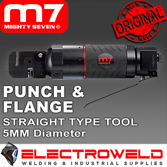 Image presents M7 5MM AIR PUNCH FLANGE TOOL PNEUMATIC HOLE PUNCHER CRIMPER FLANGING M7-PN150