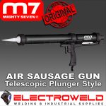 Image presents M7 AIR SAUSAGE CAULKING GUN SEALANT PNEUMATIC 600ML PLUNGER MIGHTY 7 M7-SK1131