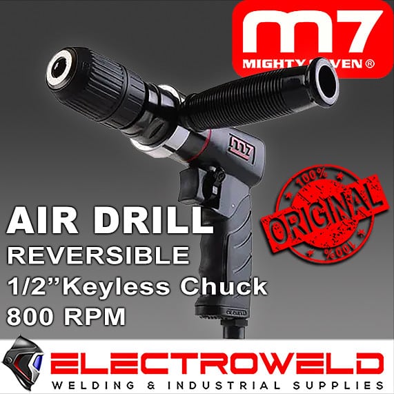 image presents M7 Air Drill 1-2 Keyless Chuck Reversible Pneumatic Q-Series Mighty 7 M7-QE841