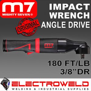 image presents M7 Air Impact Ratchet Wrench Angle Head 3-8 Square Drive Pneumatic M7-NE399