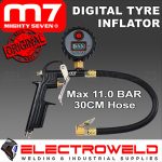 Image presents M7 DIGITAL CAR TYRE INFLATOR AIR PRESSURE GAUGE PUMP COMPRESSOR BAR M7-SB201B